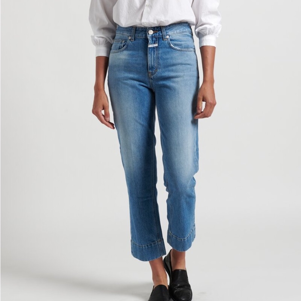 Closed Gloria High Rise Frayed Hem Jeans Blue Size‎ 26 NEW